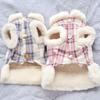 Thickened Winter Warm Dog Jacket Fur Collar Pet Clothes Puppy Coat Vest  for Autumn and Winter