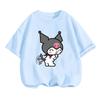 Summer Breathable Cute Kuromi Children's T-shirt for Boys and Girls Sanrio Cartoon