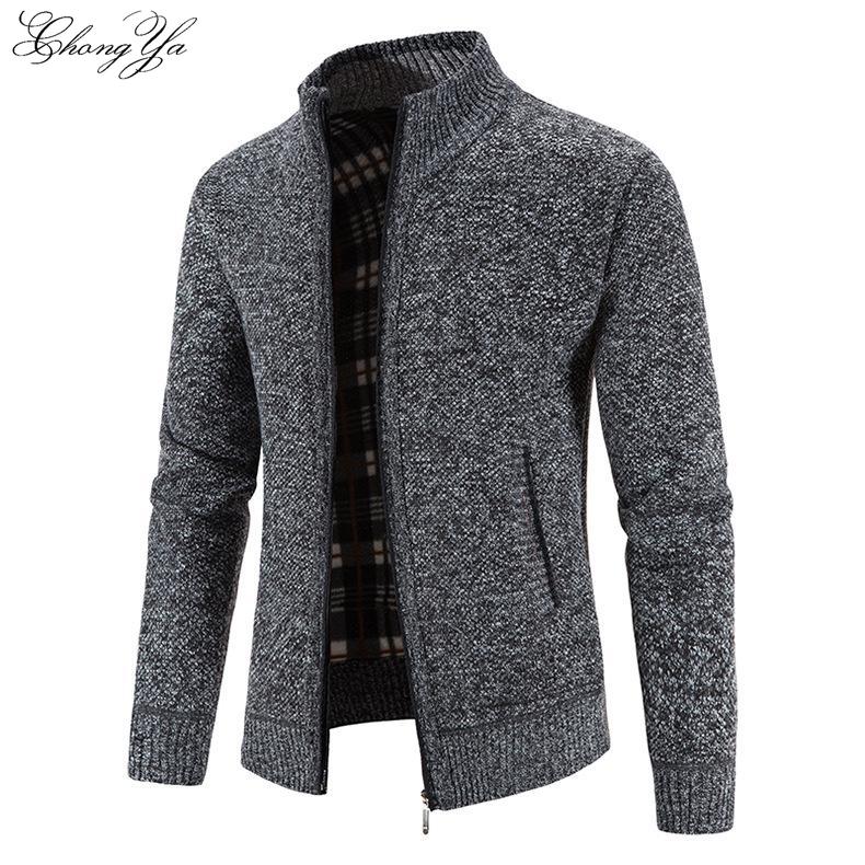 Men's Cardigan Jacket Zipper Knit Shirt Shirt Men's Tops