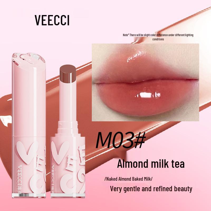 

VEECCI Moisturizing Lipstick M03 - Hydrating and Glossy Solid Lip Balm.