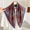 Light luxury retro 71 new double-sided heterochromatic small square scarf women's spring and autumn fashion versatile scarf neck protection decorative