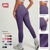MT20 Women's High Waist Butt-Lifting Purple Yoga Pants - Peach Basic Sportswear