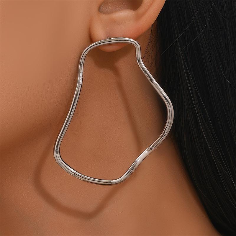 LATS Exaggerated Irregular Geometric Lines Earrings for Women Shape Simple Jewelry Accessories