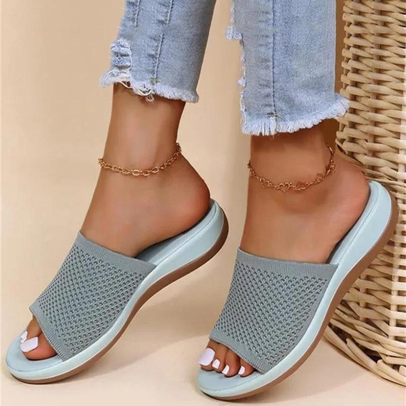 Woman Sandals Shoes Summer Party Women's Sandals Outdoor Women's Shoes Soft Sandals Ladies Slip On Slipper Female Footwear