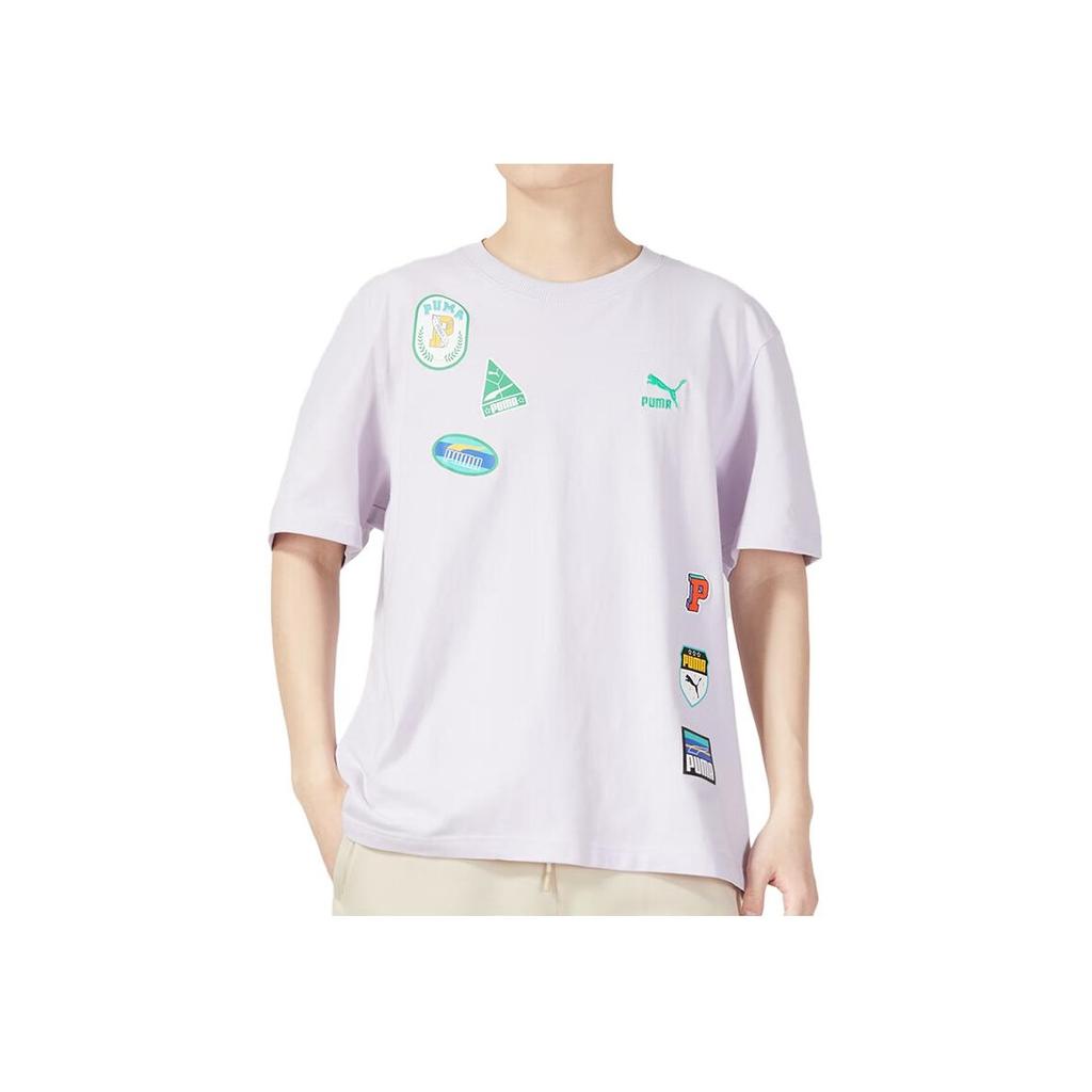 New PUMA T Shirts Unisex Light Purple 623251-17