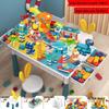 Large Particle Multifunctional Building Blocks Table for Early Education Games