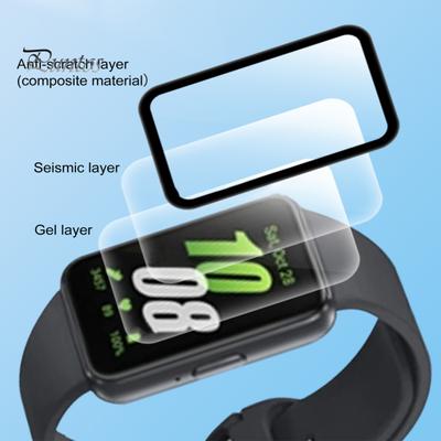 2 pièces film de protection de montre pour Galaxy FIT 3 protecteur d'écran transparent à couverture complète anti-rayures TPU garde souple antidéflagrant 3D incurvé sensible