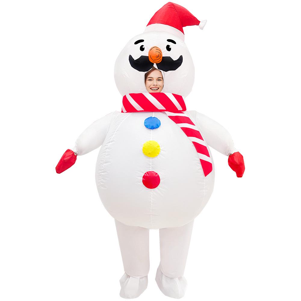 Christmas Inflatable Costume: Tree, Polar Bear, Moose, Snowman, Santa Claus for Stage Performance or Party.