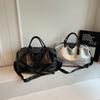 Women's Large Capacity PU Travel Bag Sports Fitness Storage Bag Tote Bag