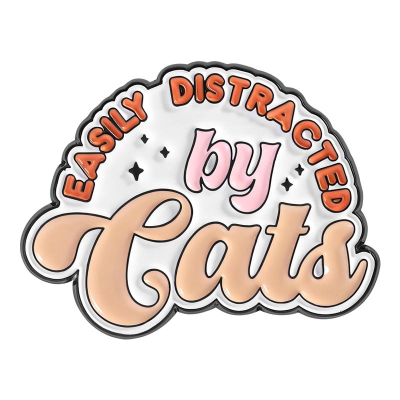 Toe Beans Appreciation Enamel Pins Distracted By Cats Paw Brooches Badges Cute Cartoon Animal Jewelry Gift for Pet Friends