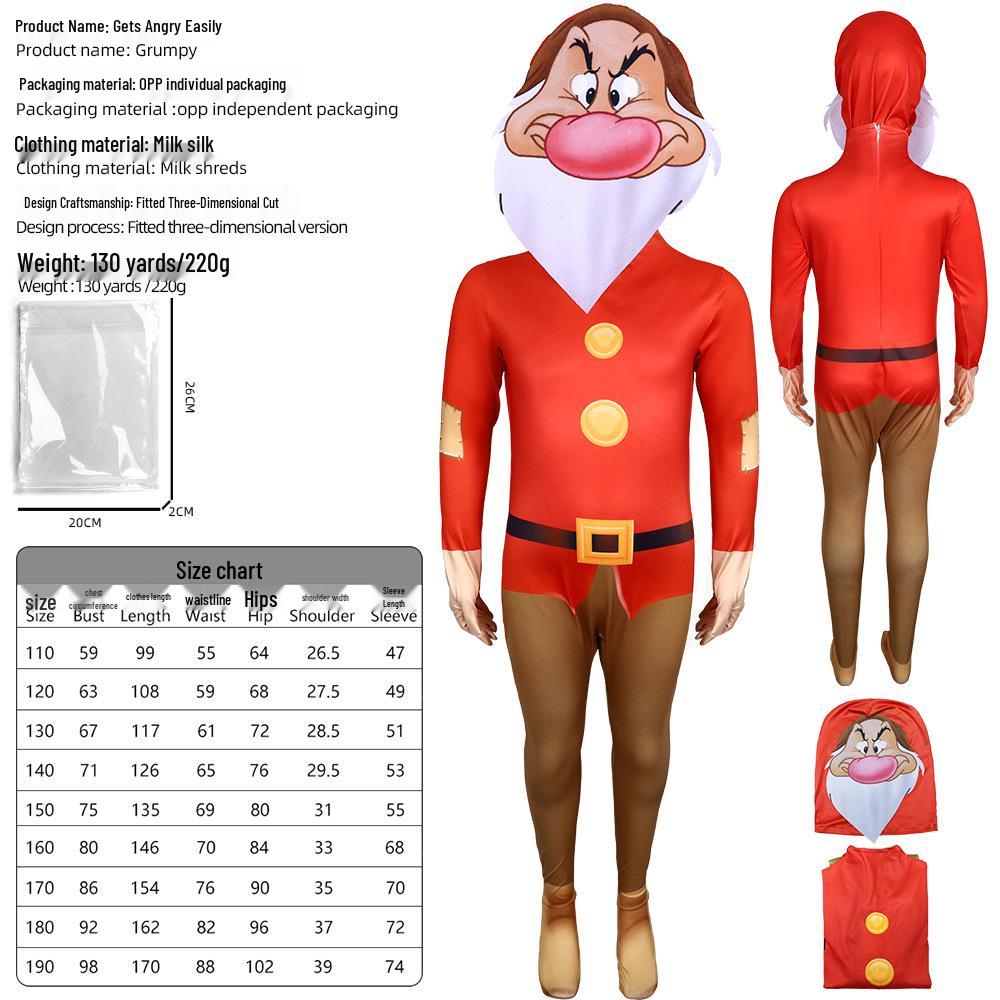 Snow White & Seven Dwarfs Halloween Masquerade Costumes Child 110
