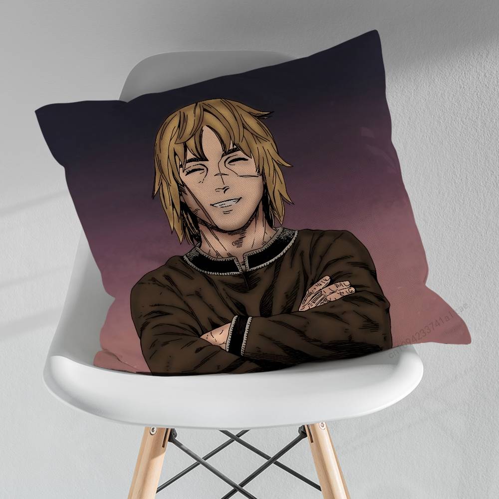 TThorfinn Vinland saga Comics Throw Pillow Case Living Room Sofa Cushion Cover For Home Bedroom Decoration Protector