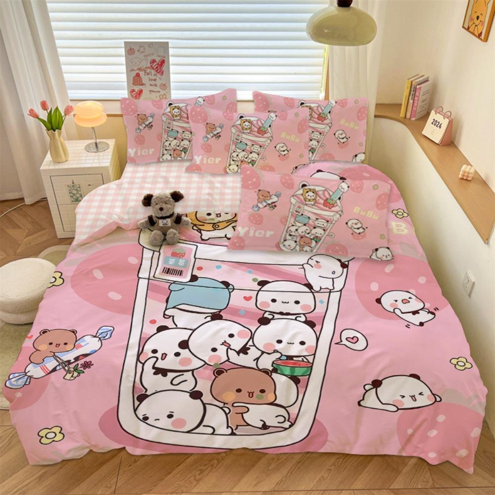 Cartoon Bubu Duvet Cover Pillowcase Bedding Bedroom Decoration Children Gift Adult Single Double Bed Large SizeZip Duvet Cover
