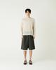 Diaendeukweseucheon Linen Blend Crewneck Knit Top / Beige