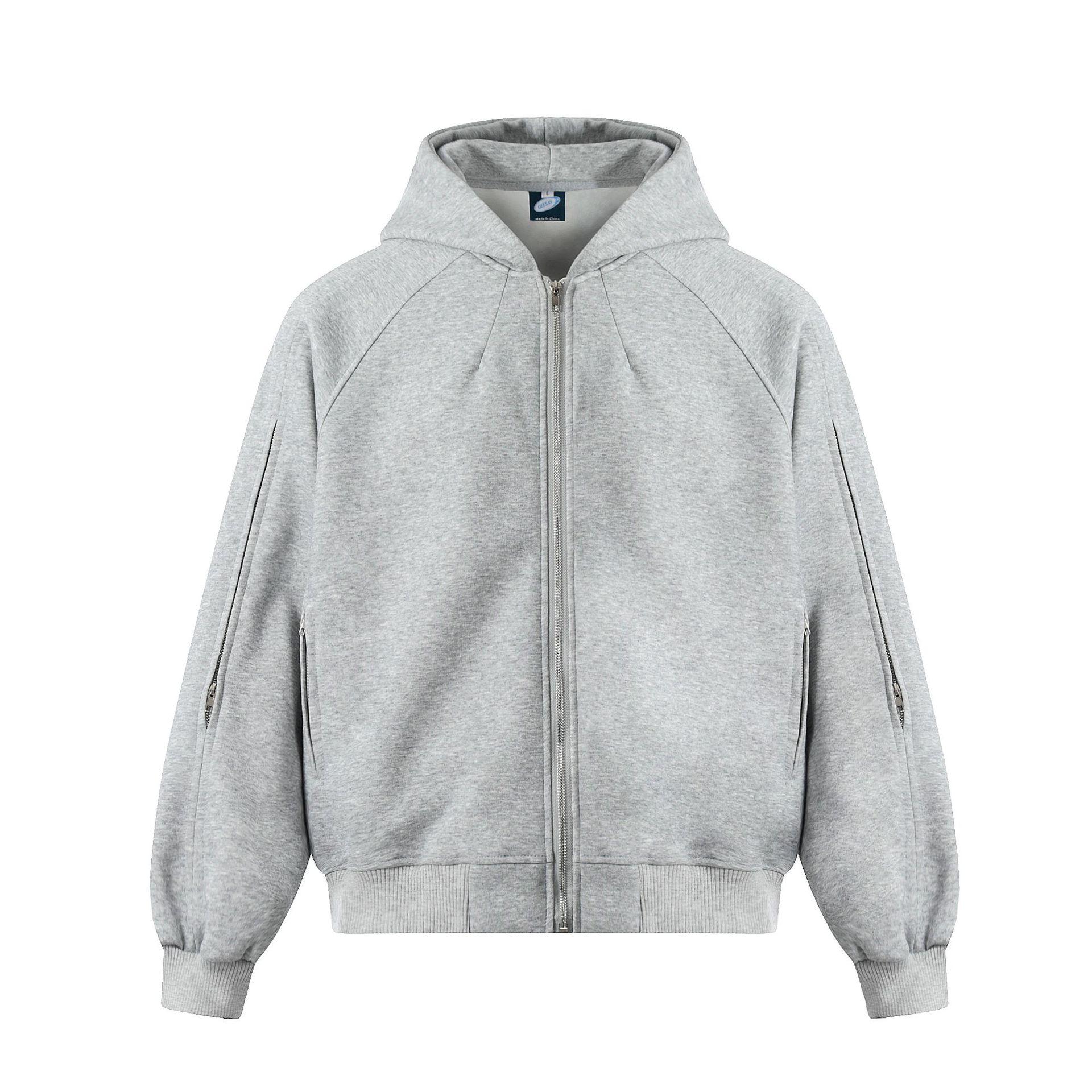 High Street American Functional Wind Blockbuster Washed Hoodie Jacket Zip Sweater M