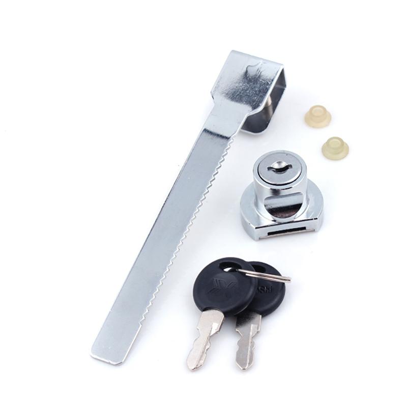 Sliding Glass Door Ratchet Lock With 2 Keys Suitable For 5-8mm Thick Glass Zinc Alloy Cabinet Showcase Display Lock