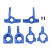 Metal RC Car Upgrade Parts Steering Cup Rear Hub Carrier C Shaped Seat Set for LOSI 1 10 22S 2WD Blue