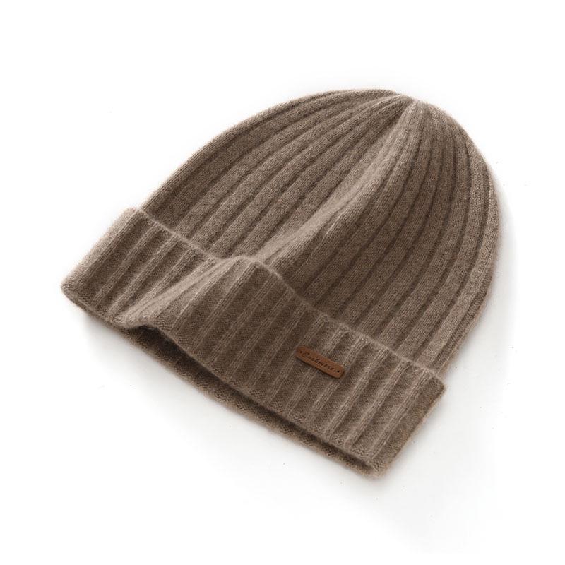 Unisex Thickened Ribbed Cashmere Hat - Autumn/Winter Fashionable Knitted Turban