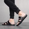 Infradito da Uomo Sandali di Lusso in Pelle di Vacchetta Moda Casual Ciabatte da Spiaggia Estive Sandali a Pinza con Punta Aperta da Uomo Ciabatte