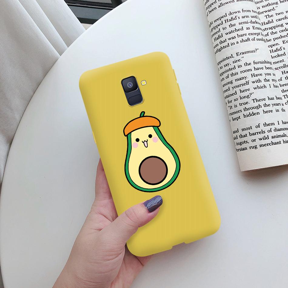 Love Heart Case For Samsung A6 2018 Cover A600F Silicon Tpu Phone Case For Samsung Galaxy A 6 A6 Plus 2018 A605F Case Cat Cactus