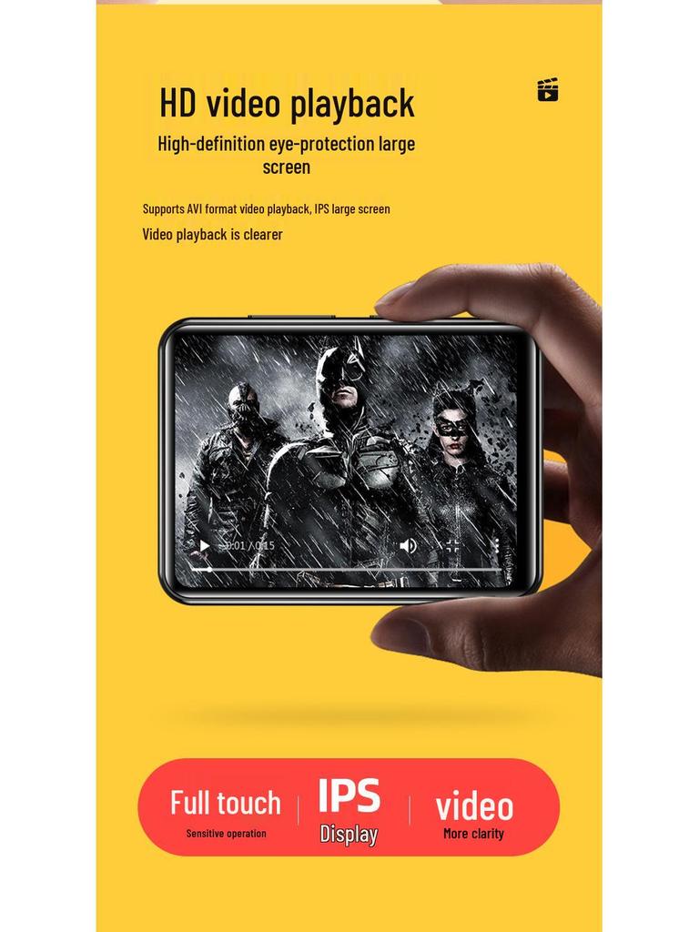 M1 E-commerce 2.4-inch Full Screen MP3 MP4 Player for Students - Music, E-books & Novels
