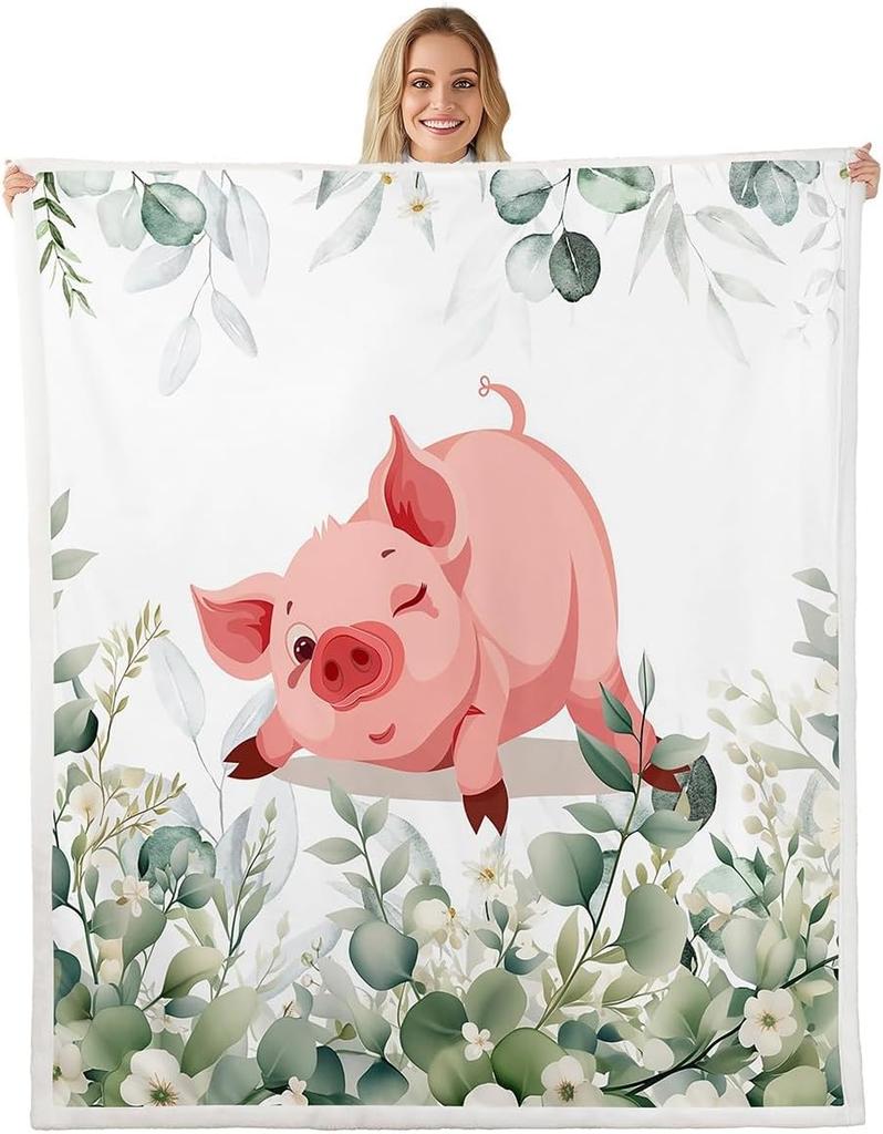 Cute Parrot Blanket Soft Fleece Throw Bird Lover Gift Kids Room Decor Floral Design Home Decoration