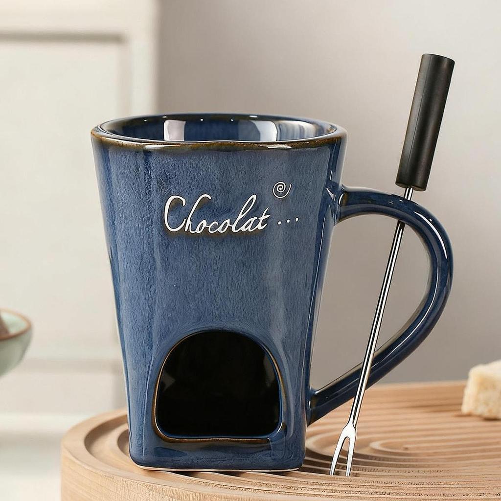 Chocolate Fondue Mug Kitchen Appliances Birthday Home Snack Butter Warmer Wedding Dessert