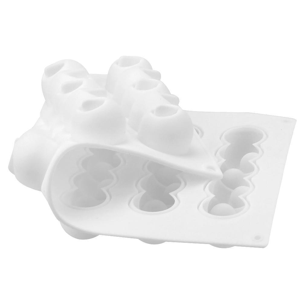 6-Mulden Kugel Lange Streifenförmige Silikonform Backformen Mousse Schokolade Gebäckform Liebesherz Kuchenform Dessert Dekorierwerkzeuge