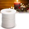 Feb.3 Roll 200Feet/61Meter White Candle Wick Cotton Candle Woven Wick For DIY Candle Making Material Smokeless Wax Core