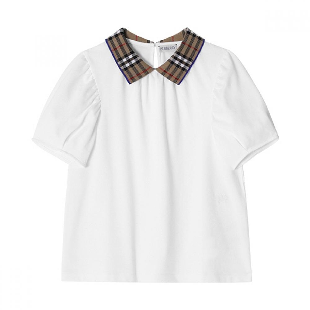 Burberry 8073164 A1464 Vintage Check Polo Girls Kids Short Sleeve Tee