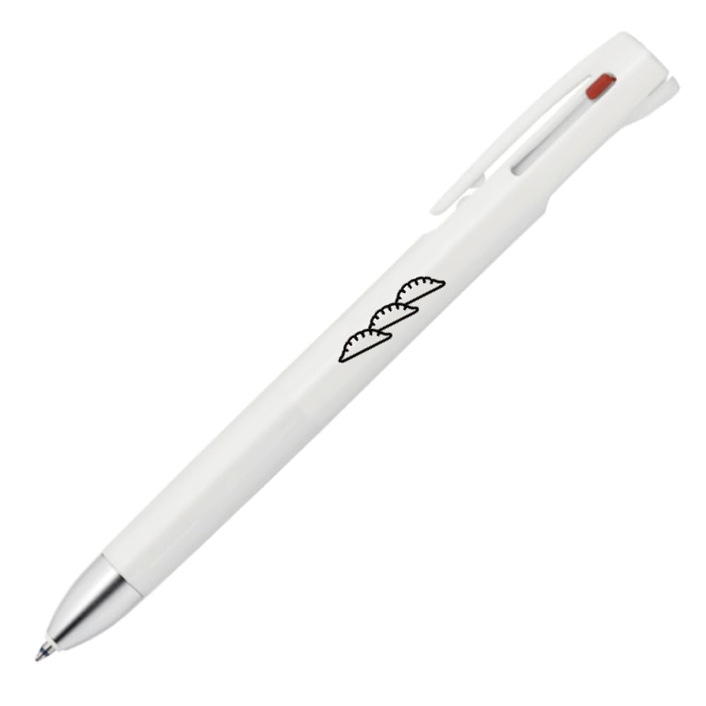 Zebra Blenn 3C Ballpoint Dumpling White 3-Color Pen, 0.5mm, Design, Barrel, B3AS88-GY-W белый