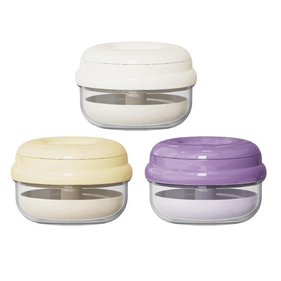 Travel Retainer Case Denture Bath Box with Strainer Basket Portable Orthodontic Retainer Case with Mirror for Braces Dentures Cleaning