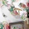 Rideau de fenêtre en Tulle à motif de Rose et d'abeille, Voile transparent pour salon et chambre à coucher, traitements de cuisine