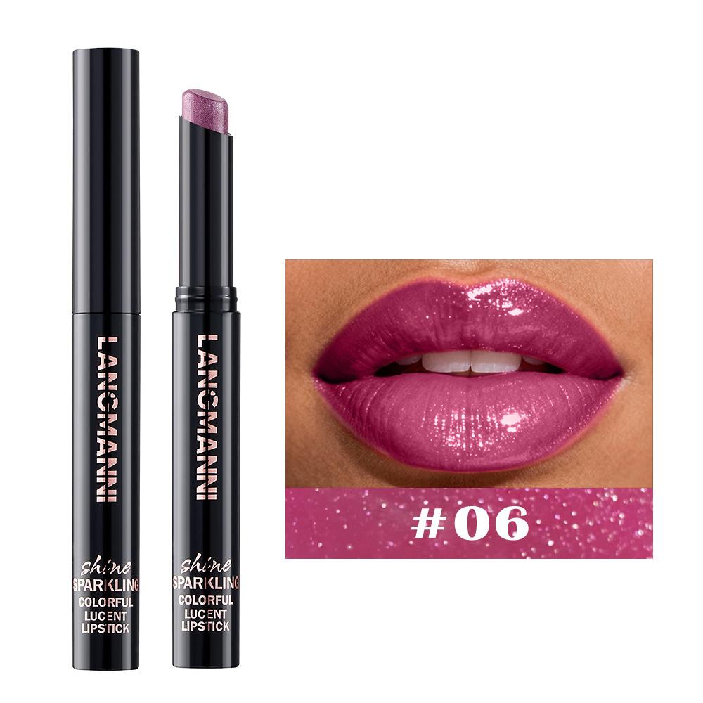 Ten Color Pearl Lipstick Rotating Oblique Design Lipstick Single Set Moisturizing Nude Sexy Lip Glaze Matte Mist Top Non-stick Cup Velvet Lip Gloss