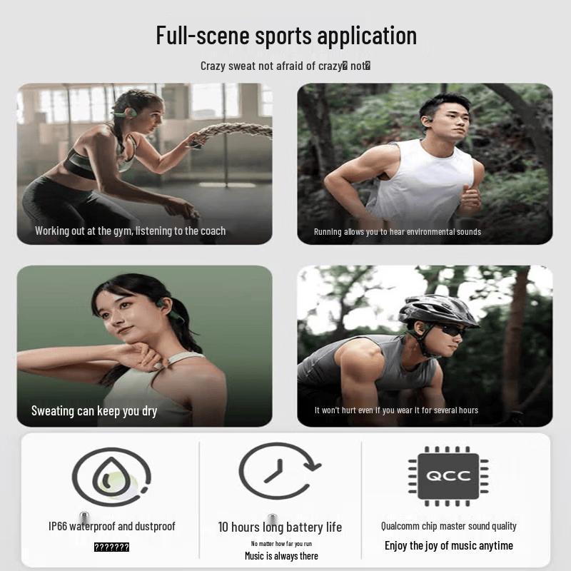 

NANK Bone Conduction Waterproof Bluetooth Sports Earbuds