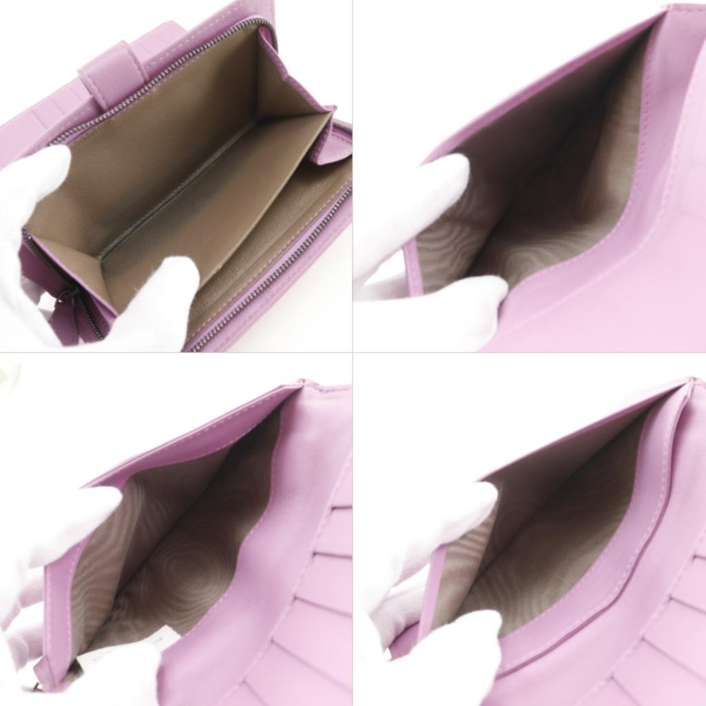BOTTEGAVENETA Intrecciato Purse Pink Calfskin Women Used