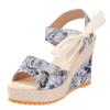 Women's Sandals Women's Summer New Muffin Camouflage Wedge Strap Lace Women's Sandals