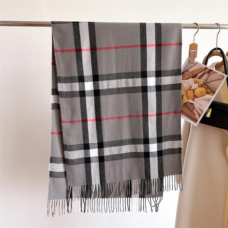 Women's Fashion Scottish Style Tartan Warm Scarf Plaid Soft Long Wrap Shawl Christmas Valentine's Day for Girlfrend Wife Mom