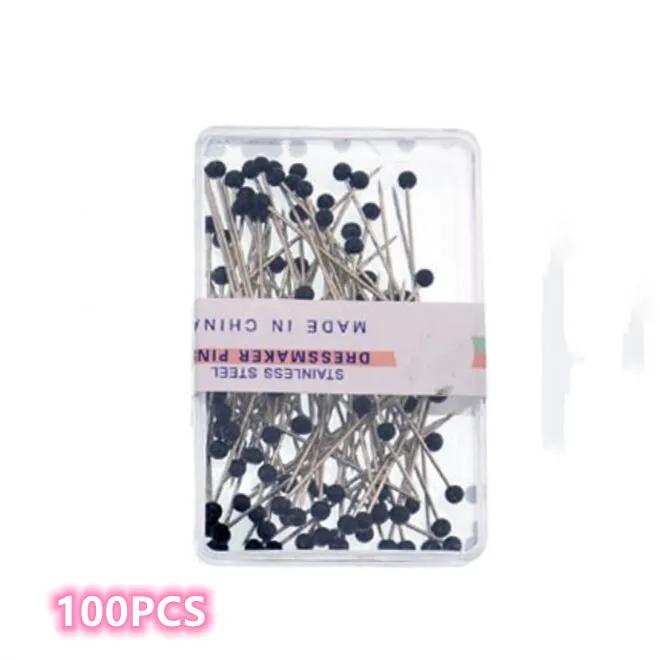 50/100Pcs DIY Sewing Crafts Pins Sewing Accessories Safety Pins Glass Ball Head Pins Mixed Colors Straight Quilting Needles Pin
