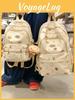 Cute Girl Bookbag With Durable Nylon Fabric And Printed Letter Pattern For School And Travel