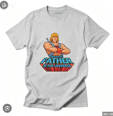 Heunisex Greatest Father In The Universe Tshirt Retro Cartoon Dad Gift Cotton Short Sleeve