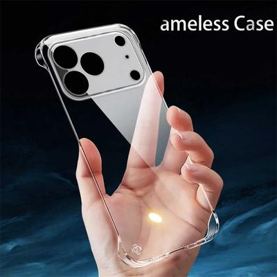 Ultravékony Kemény PC Átlátszó Telefontok Keret Nélküli Vékony Kialakítás Átlátszó Telefonvédő tok iphone 17/ 17 Pro /17 Air / 17 Pro Max készülékhez