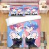 3D Japanese Anime Kawaii  Ram Rem 3D Printed Bedding Set Duvet Covers Pillowcases Comforter Bedding Set Bedclothes Duvet Cover