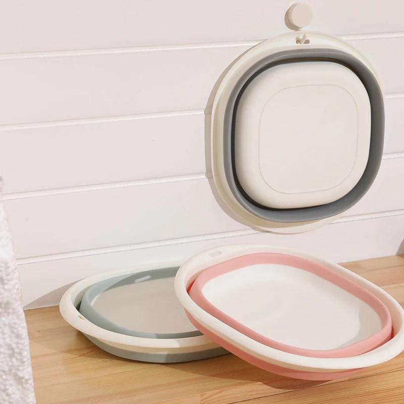 Bacinella Pieghevole in Plastica, Vasca Portatile per Bucato per Casa, Bagno, Cucina, Vasca da Bagno per Adulti e Bambini, Cesto Portabiancheria da Viaggio