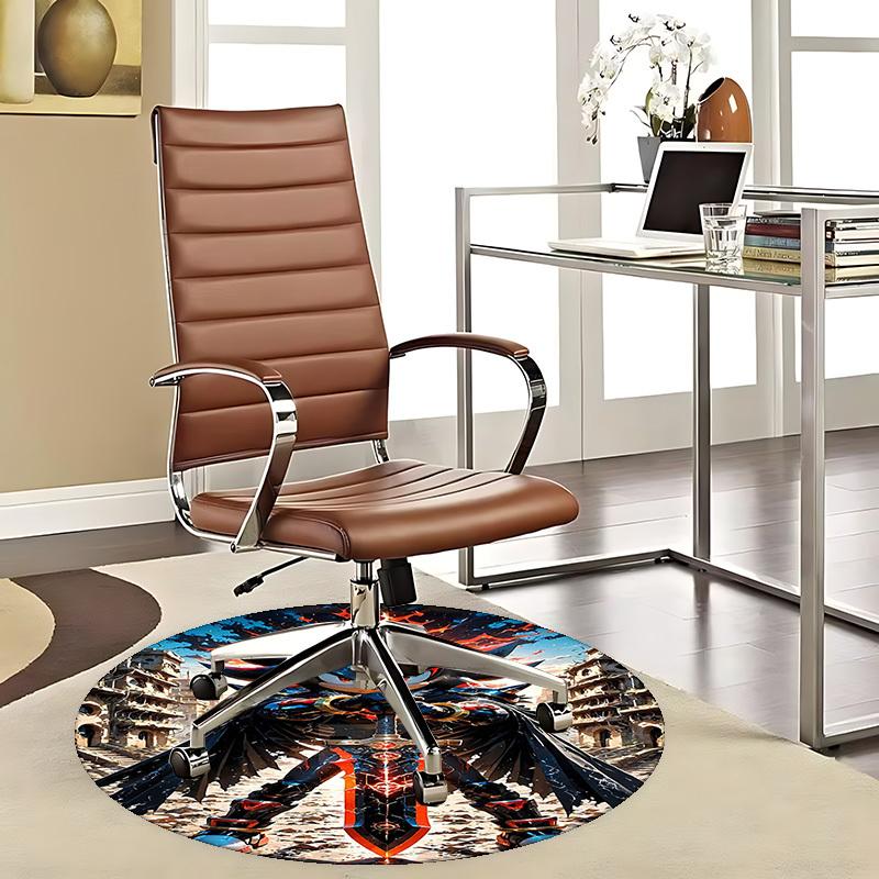 

1pc Sonic the Hedgehog Black Knight Round Carpet - Anime Cartoon Design, Office Chair Mat, Non-Slip Rug for Home Decor, Gaming Room, Bedroom, Living R 80cm by 80cm