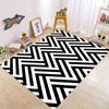 Teppich mit geometrischen Wellenlinien für Wohnzimmer, luxuriöse Bodenmatte für Schlafzimmer, rutschfest, saugfähig, für den Badezimmerbereich, Heimdekoration