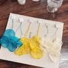Silver needle fabric flower pearl fringed earrings super fairy temperament versatile stud earrings niche fashion high sense earrings women