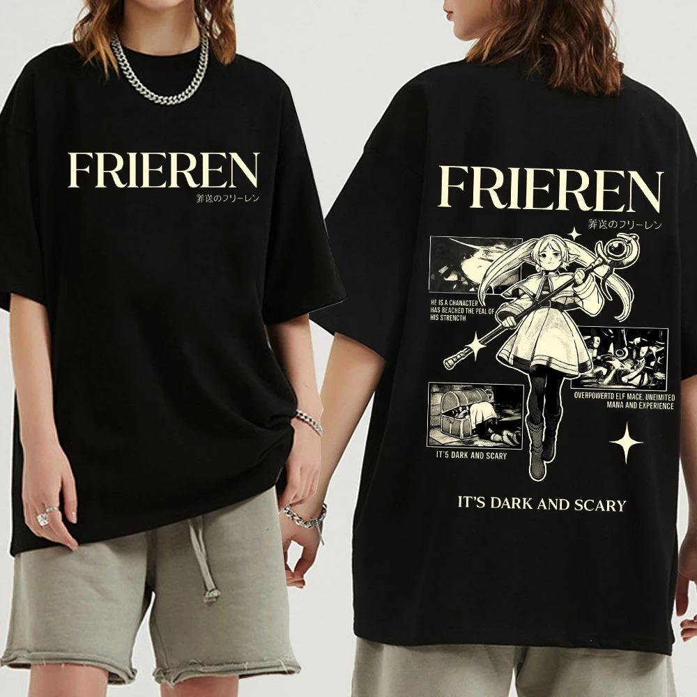 2026 Sommer Mode T-Shirt Heißes Anime Frieren T-Shirt Mann Frau Harajuku Kurzarm Rundhals Lässiges Shirt Hip Hop Streetwear Übergroßes T-Shirt