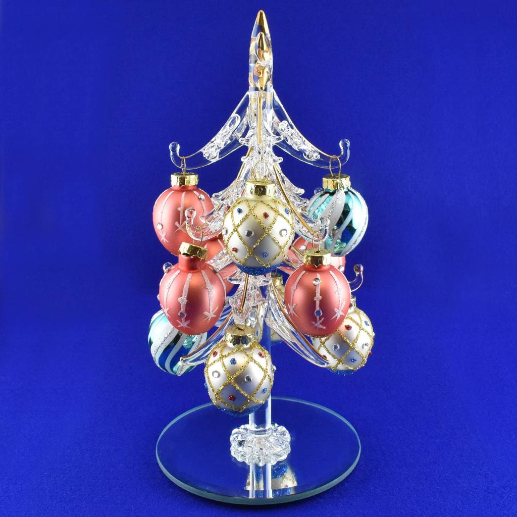 Four Cart Cute Handmade Glass Drop Tree Milky
