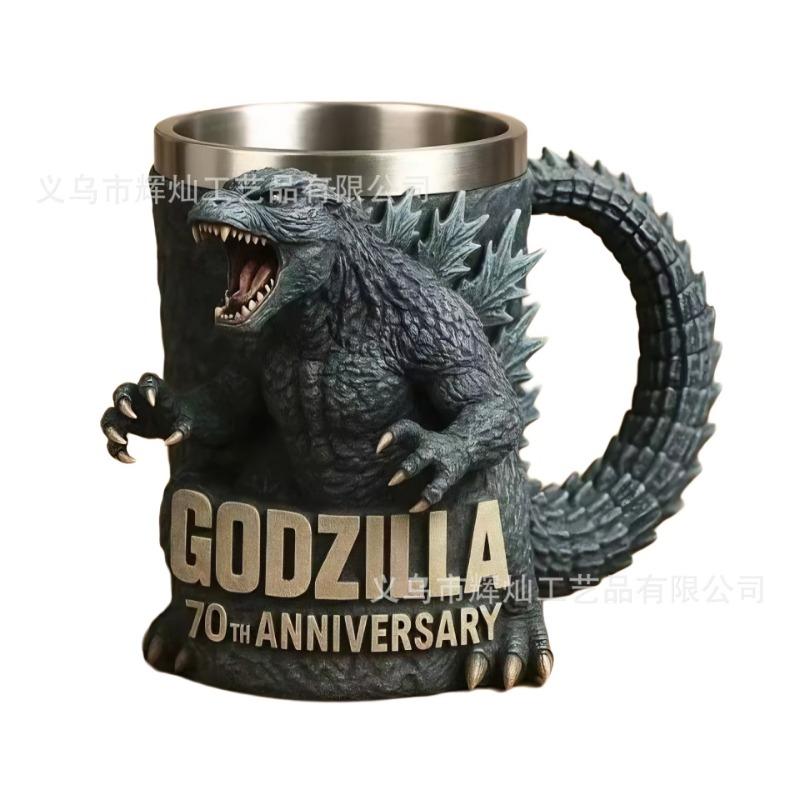Godzilla Mug Handicrafts, Halloween Table Resin Ornaments, High-end and Niche
